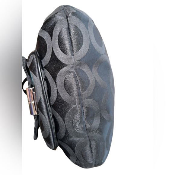 EUC Coach Kristin Black OPTIC Art Sateen Hobo Conv. Bag $378 - Picture 6 of 13